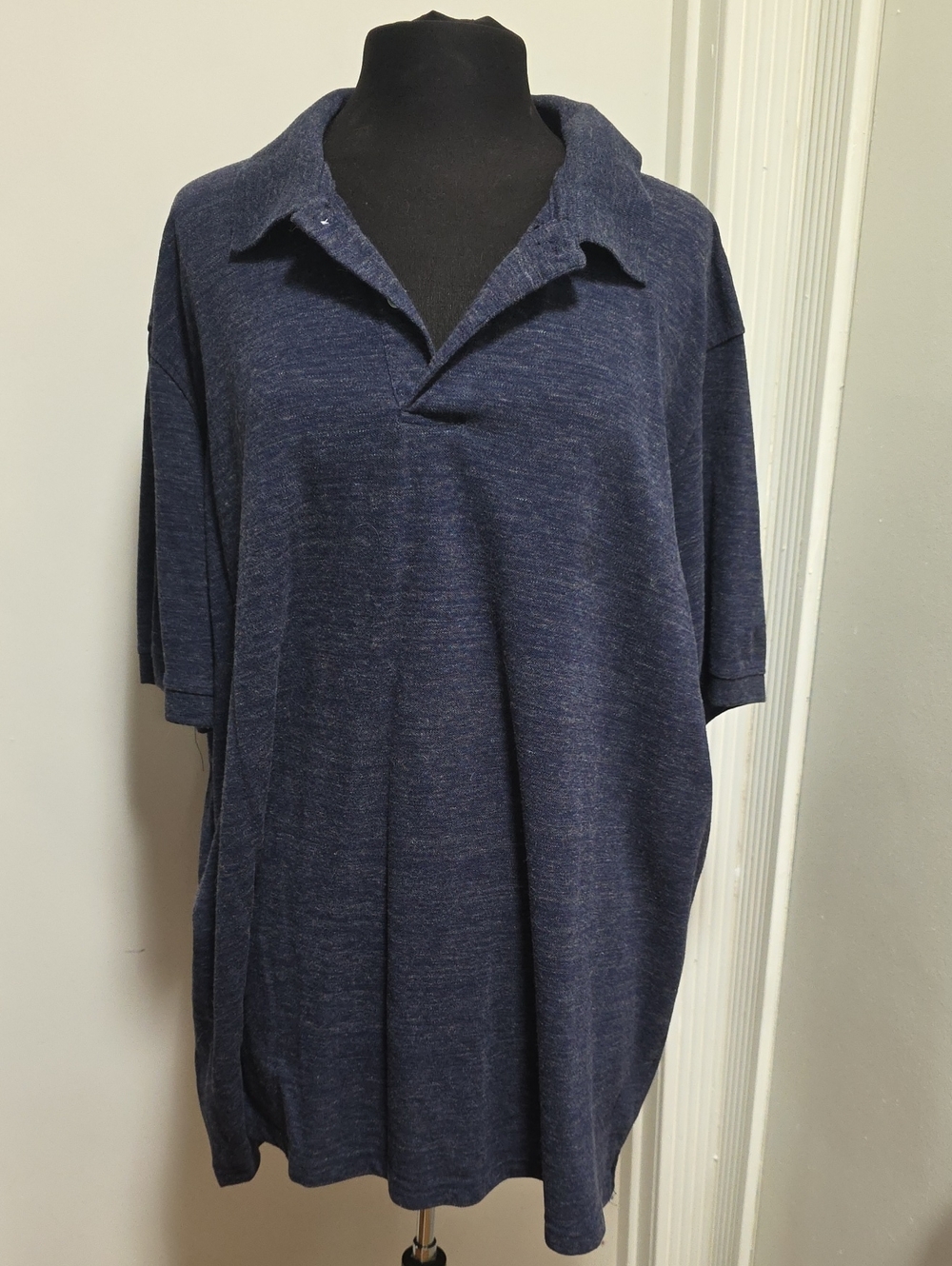 George Navy Heather Short-Sleeve Polo